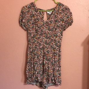 Pink Floral Romper